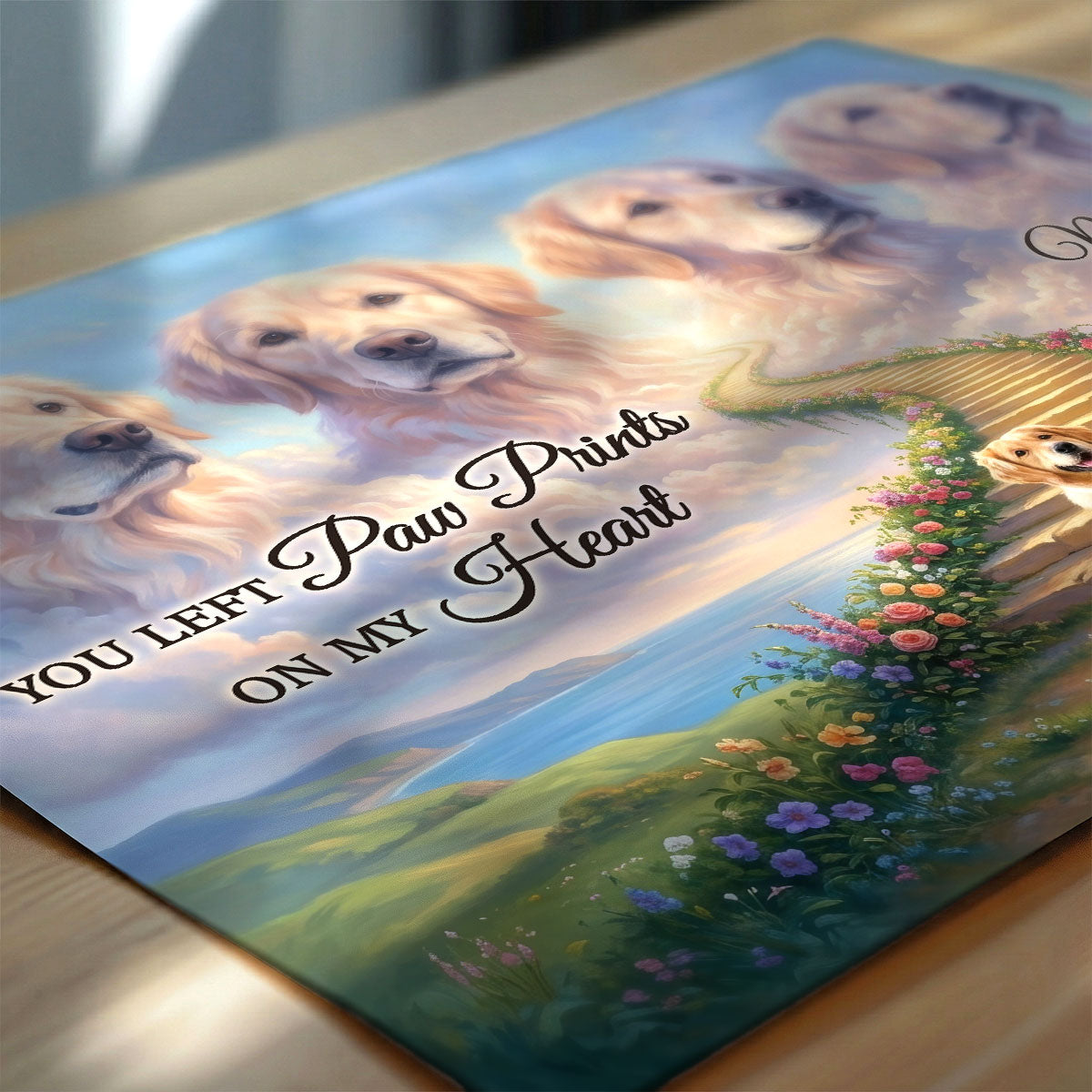 Pet Memorial Stairway to Heaven - Personalized Poster - Custom Pet Photo, Pet Loss Gift, Sympathy Gift