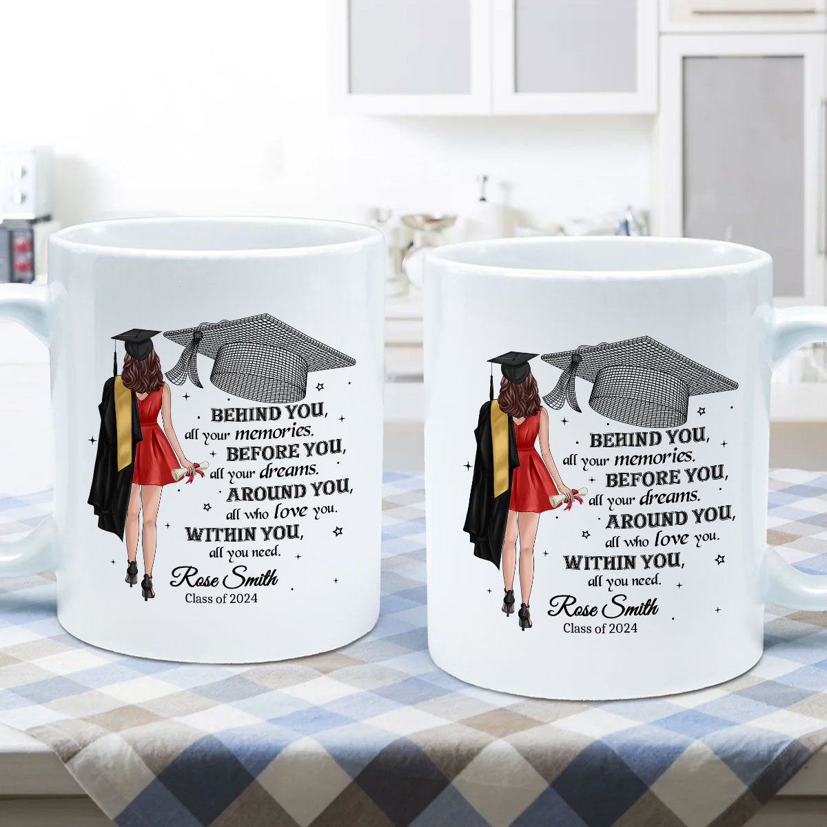 Behind You All Your Memories Graduation Gift Personalized Mug