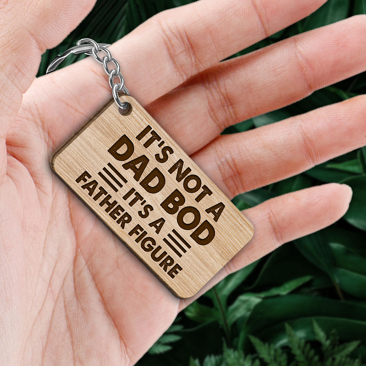 It‘s Not A Dad Bod Bear Family Personalized Wooden Keychain