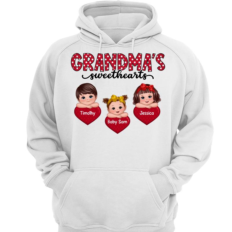 Grandma‘s Sweethearts Cute Kids On Hand Personalized Shirt