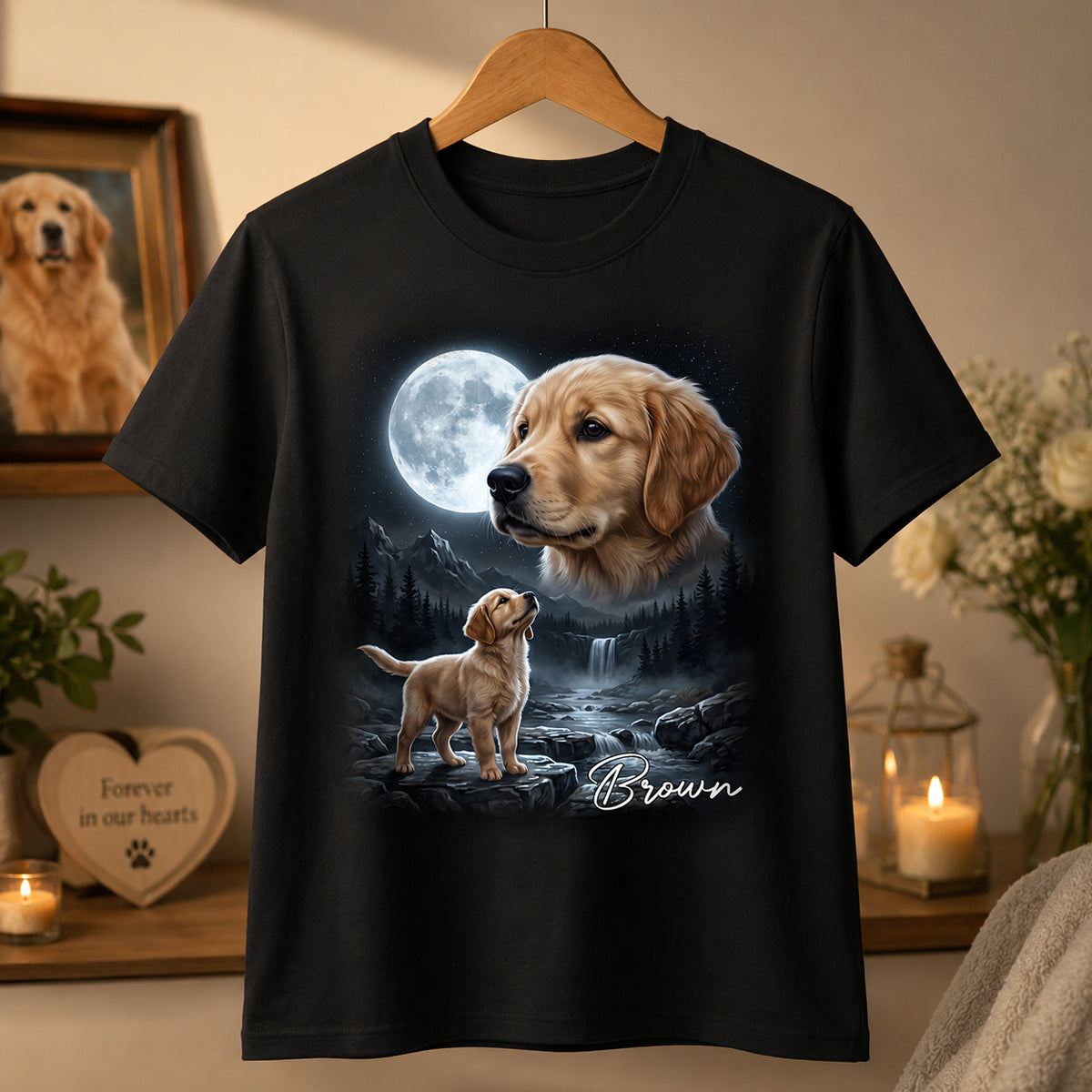 Cat Howling to the Moon Custom Pet Photo - Personalized Shirt - Halloween Gift for Cat Lovers