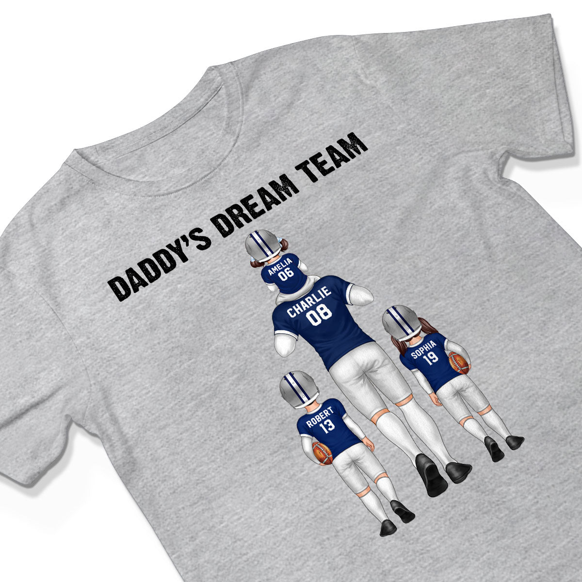American Football Fan Dad Dream Team Personalized Shirt