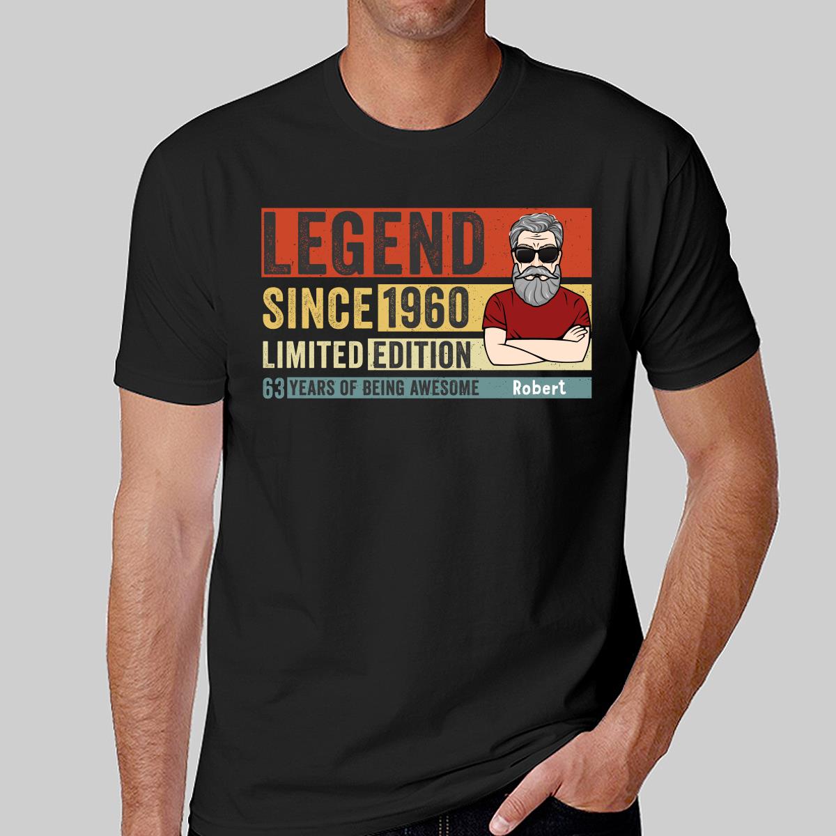 Legend Since Limited Edition Being Awesome Old Man Young Man Retro Style Personalized Shirt