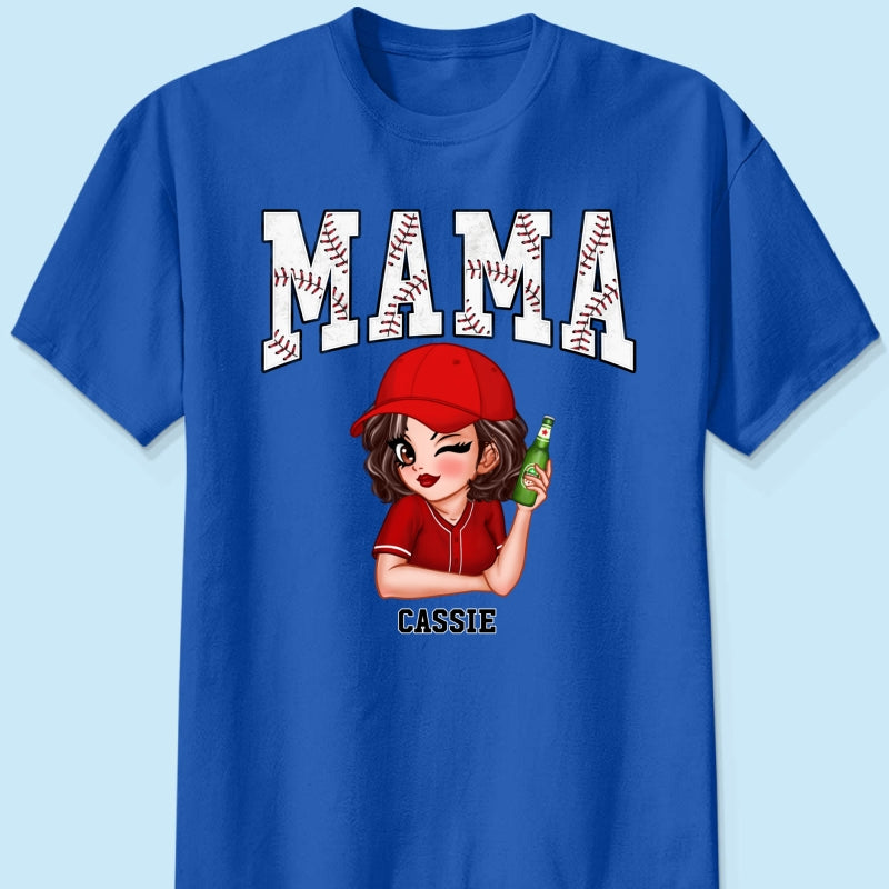 Baseball Softball Mama Personalized Shirt, Gift for Baseball Mom