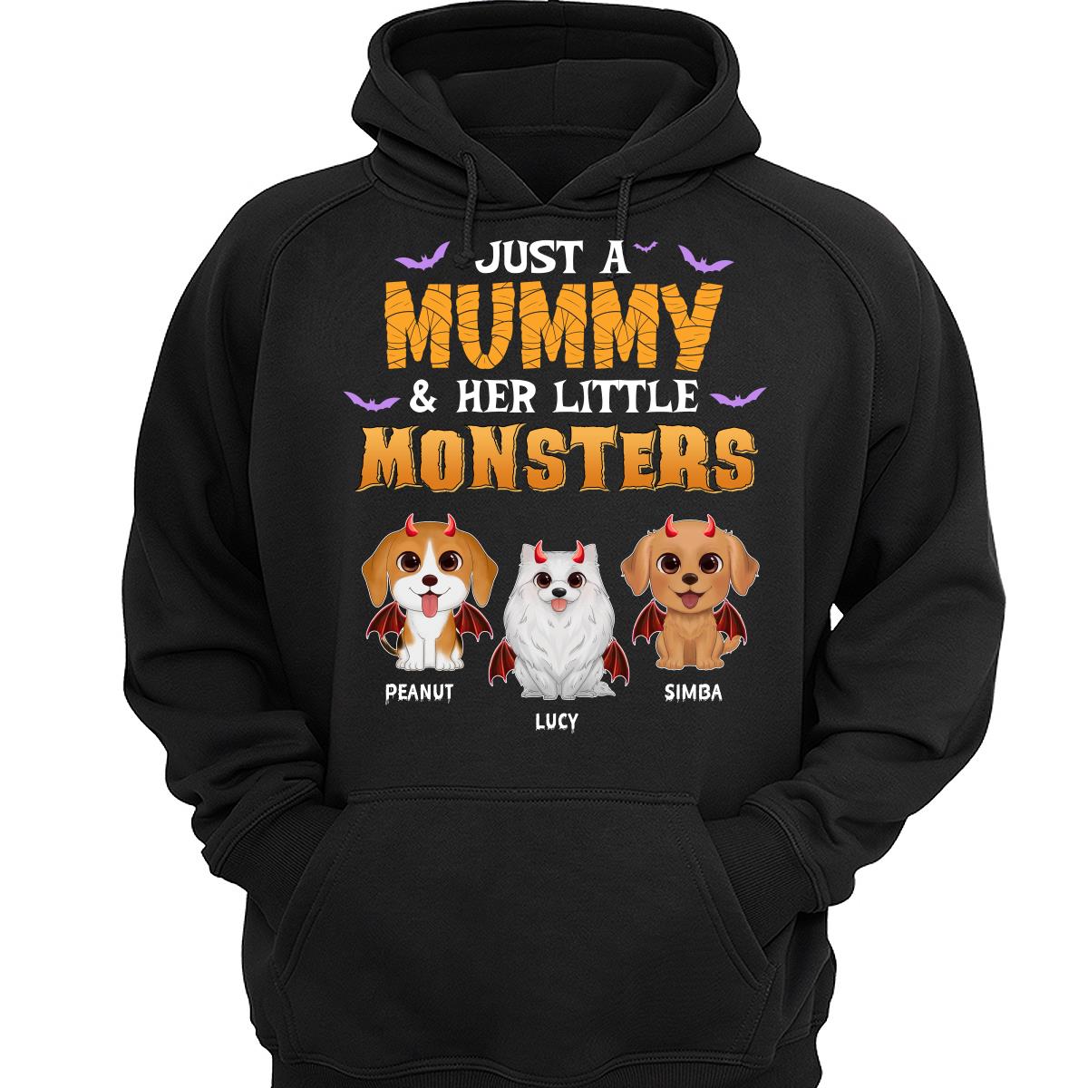 Mummy And Little Monsters Dogs Halloween Personalized Shirt