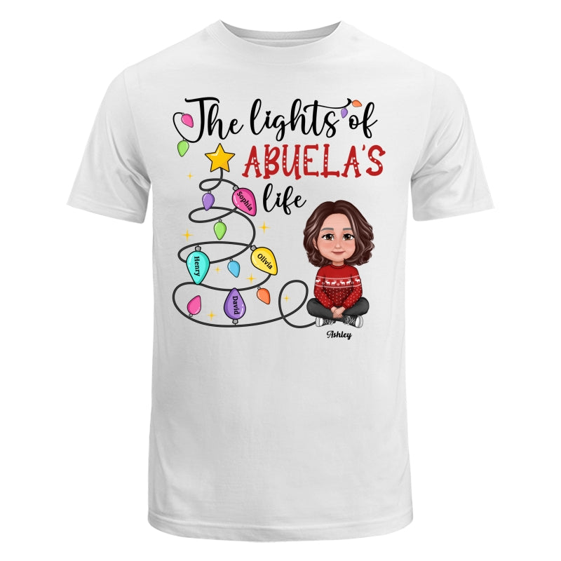 The Light Of Grandma Mom Life Christmas Personalized Shirt