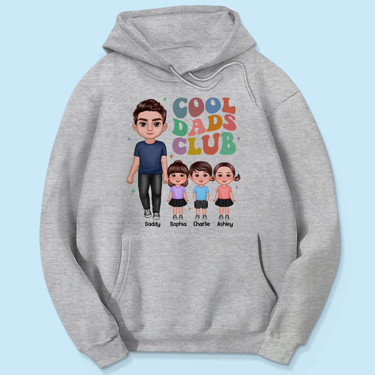 Cool Dad Club Doll Man And Kids Personalized Shirt