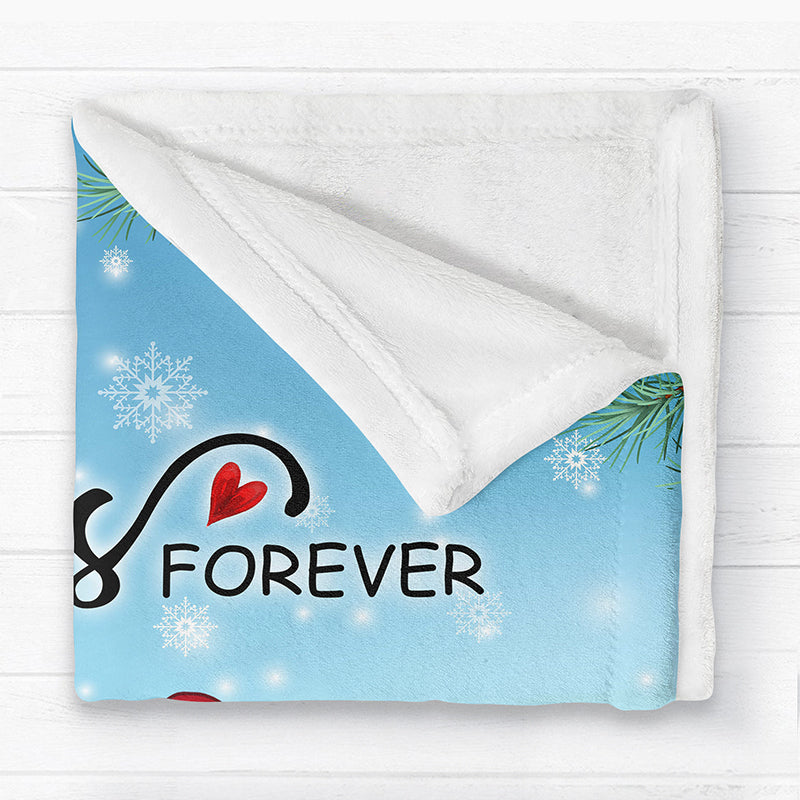 Doll Besties Sisters Sitting Christmas Personalized Fleece Blanket
