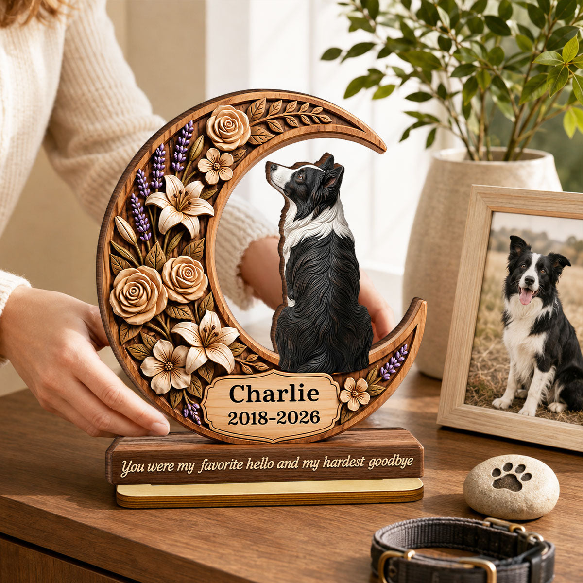 I Loved You Your Whole Life Pet Memorial - Personalized 2-Layered Wooden Plaque - Heartfelt Sympathy Gift for Dog Cat Lovers