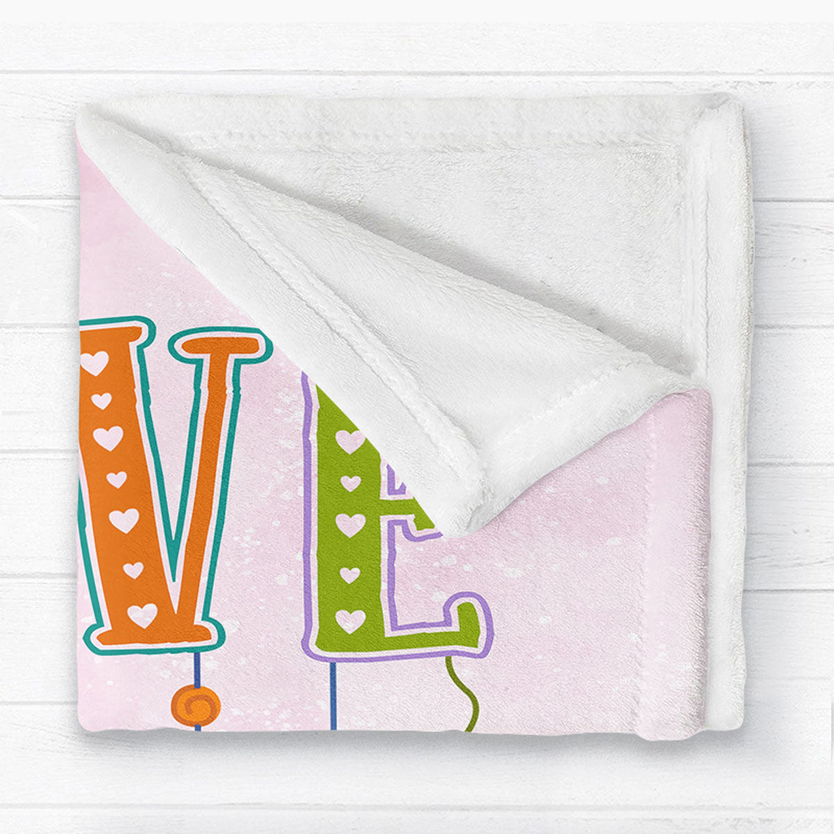 LOVE Happy Doll Grandma Mom With Kids Personalized Fleece Blanket