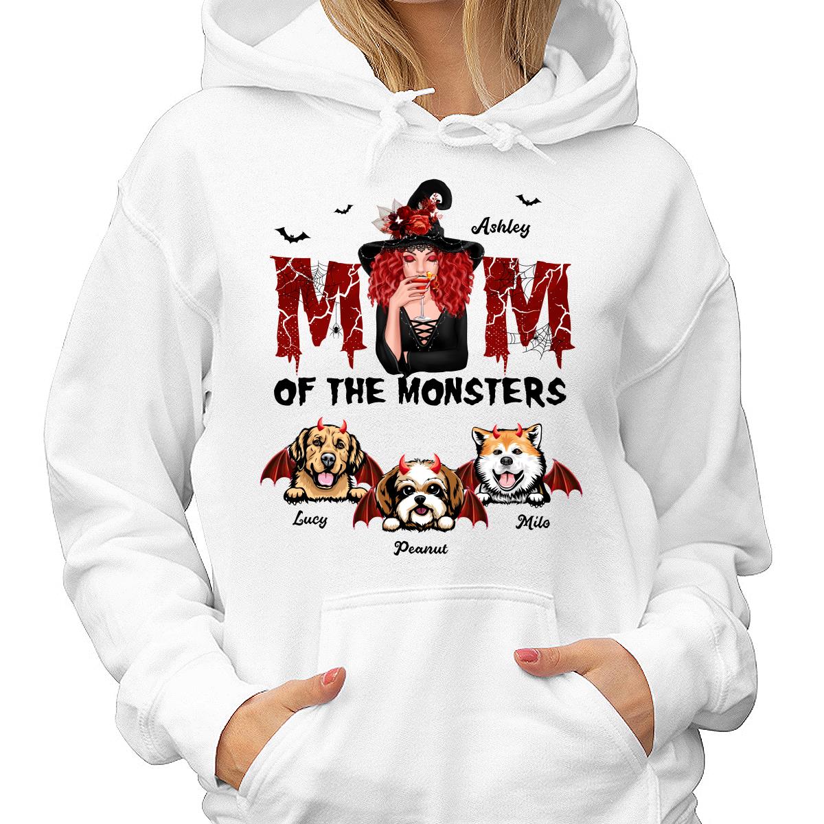 Mom Of The Monsters Dog Halloween Witch Personalized Shirt