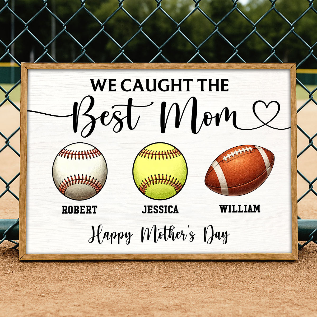 We Caught The Best Mom Sport Mom - Personalized Poster - Mother's Day Gift For Mom, Wife