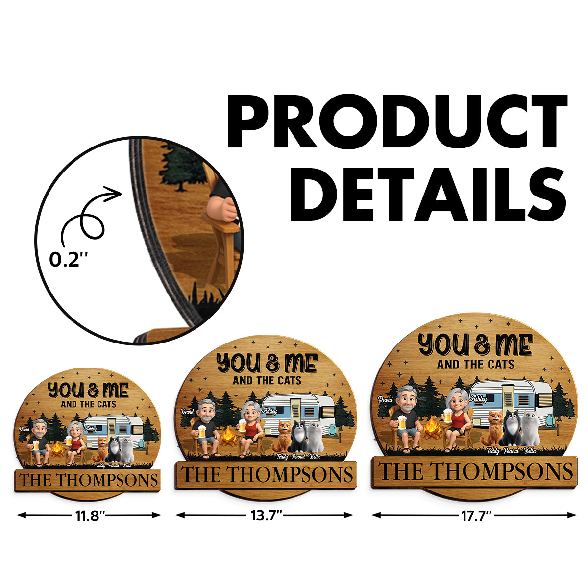Camping Couples and the Dogs Cats Personalized Wood Sign, Anniversary, Vacation, Funny Gift For Campers