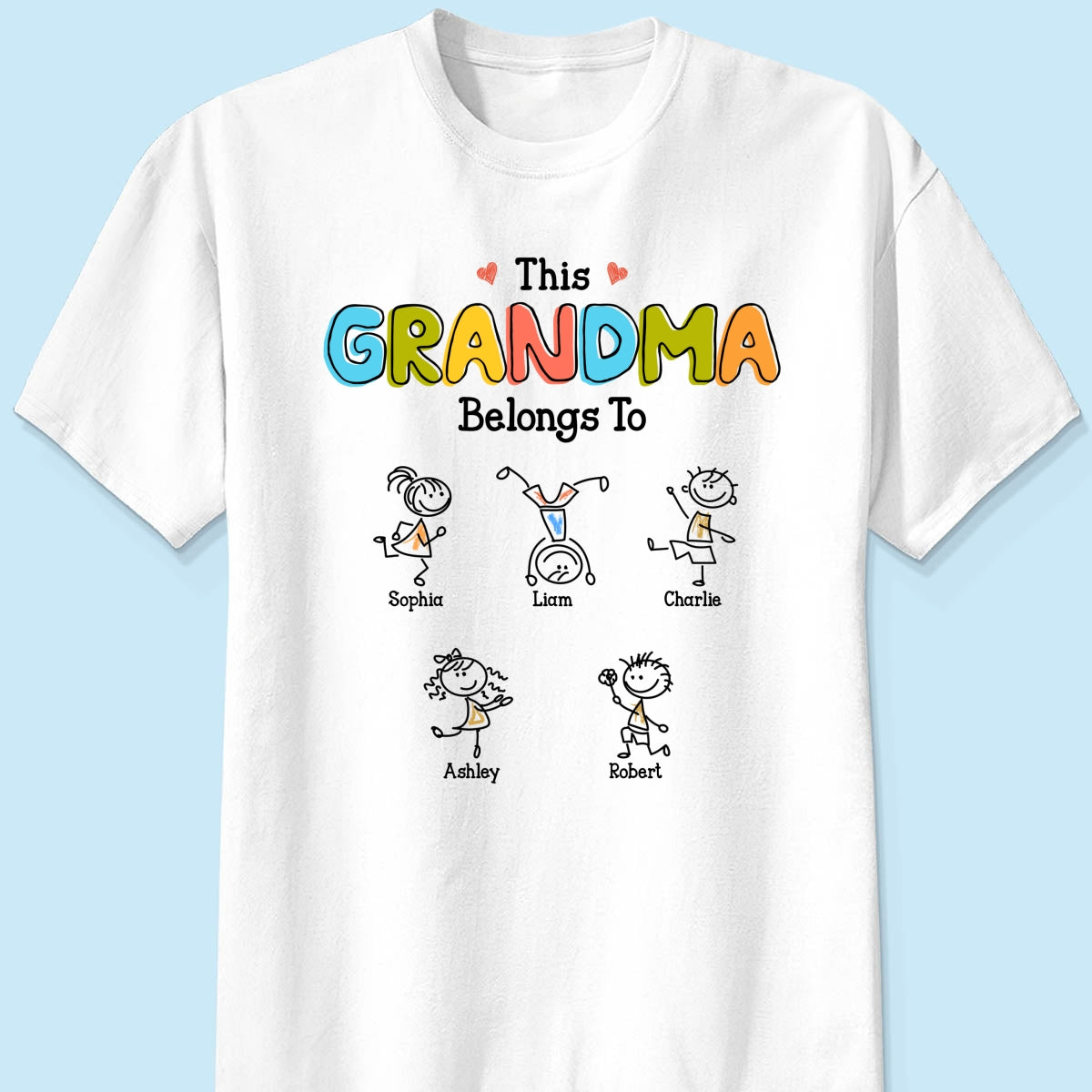 This Grandma Belongs To Drawing Personalized Shirt