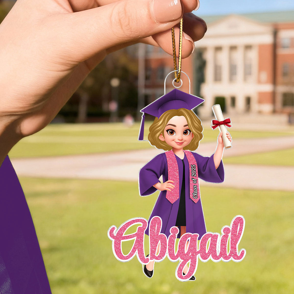 3D Effect Senior - Personalized Acrylic Ornament - Christmas Gift Graduation Gift For Daugter Son Granddaughter Grandson