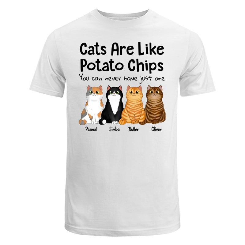 Cats Are Like Potato Chips Fluffy Cat Gift For Cat Lover Personalized Shirt
