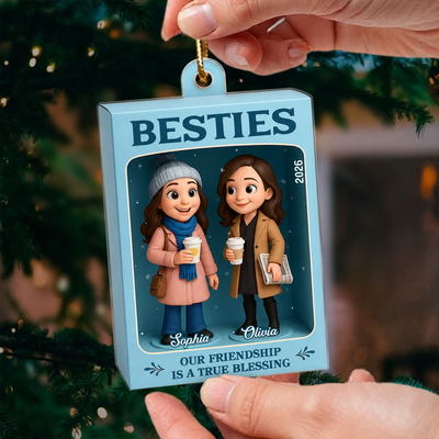 Besties Where You Lead I Will Follow Toy Box Style - Personalized Acrylic Ornament - Christmas Gift For Best Friends