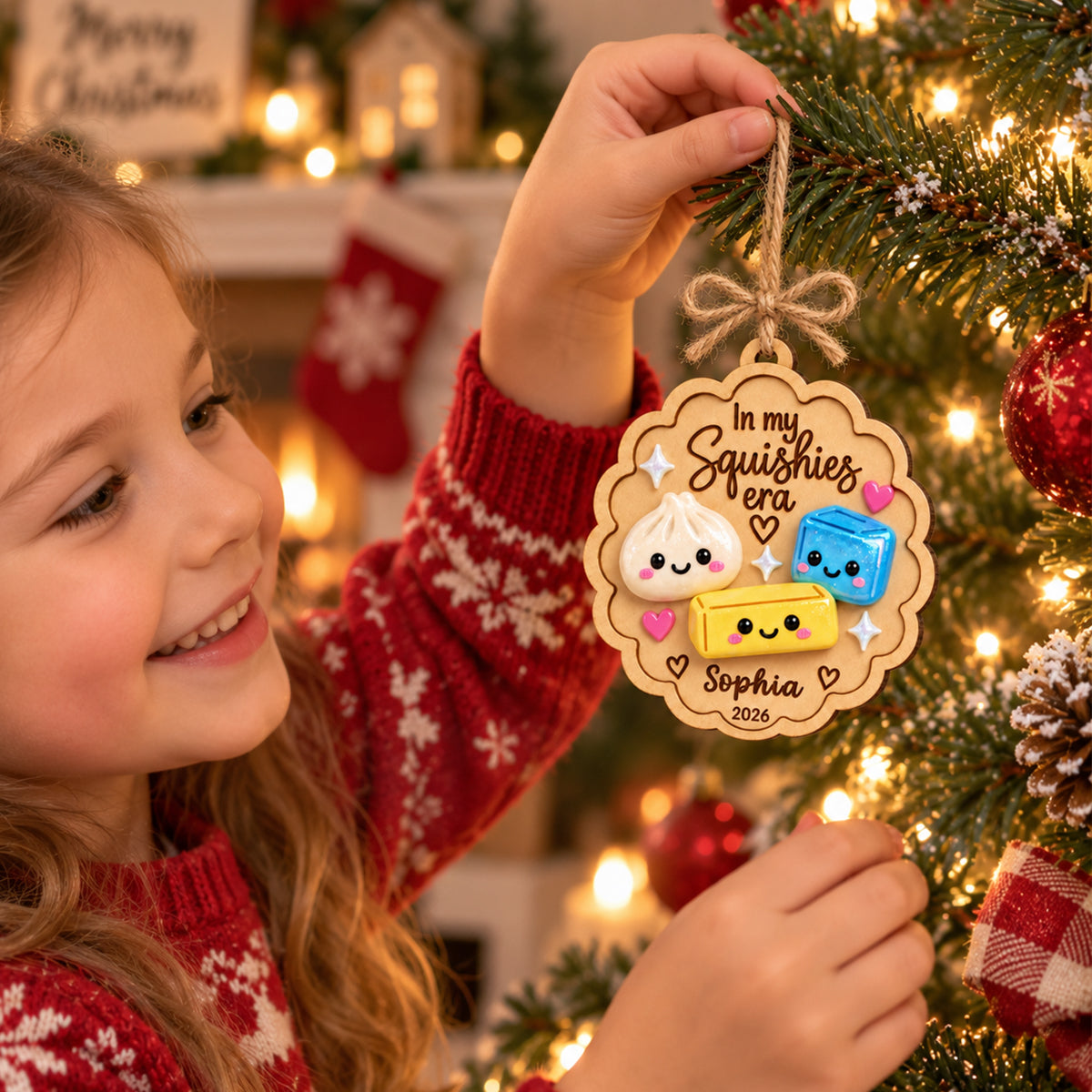 In My Squishy Era - Personalized Wooden Ornament - Christmas Gift for Daughters, Sons, Grandkids