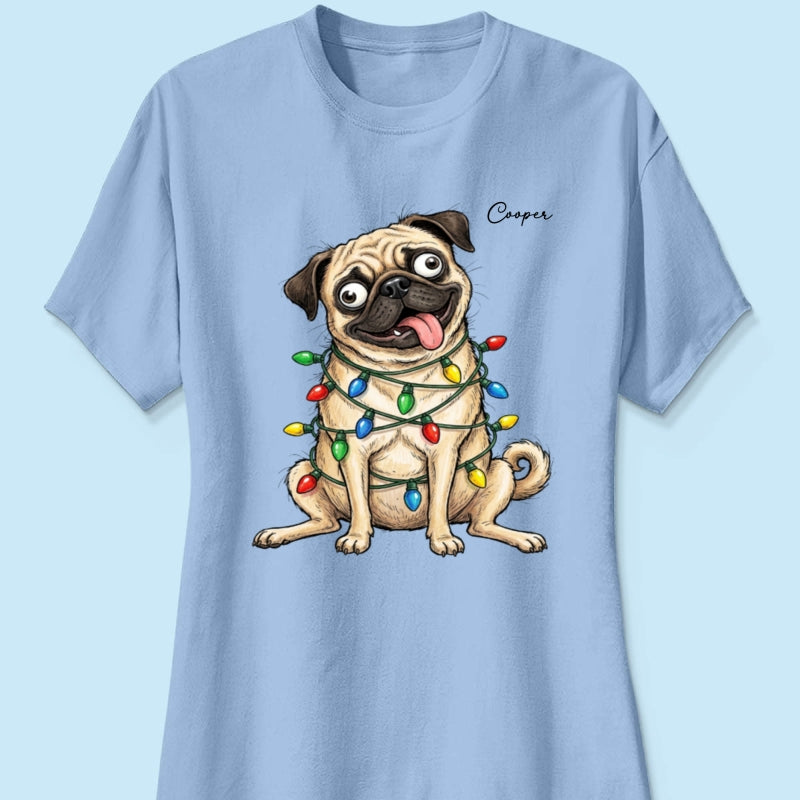 Custom Pet Portrait Quirky Silly Dog - Personalized Shirt - Funny Christmas Gift For Dog Lover