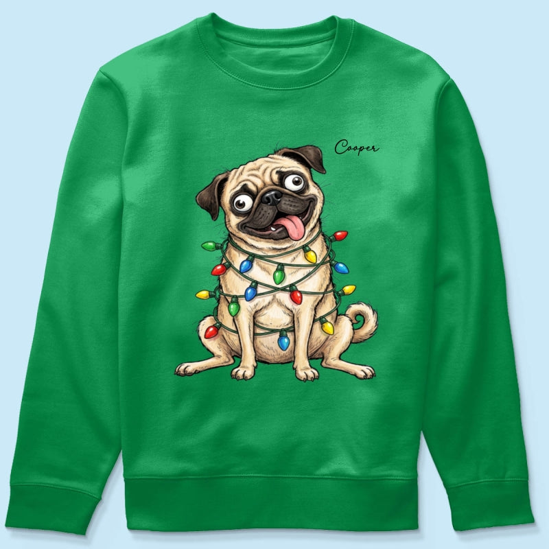 Custom Pet Portrait Quirky Silly Dog - Personalized Shirt - Funny Christmas Gift For Dog Lover