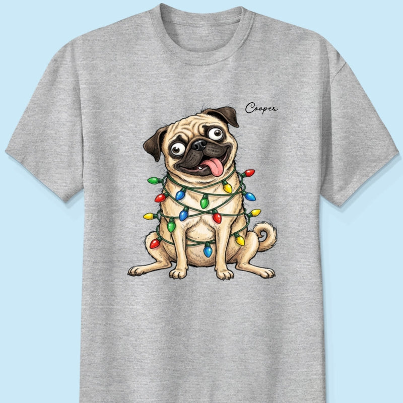 Custom Pet Portrait Quirky Silly Dog - Personalized Shirt - Funny Christmas Gift For Dog Lover