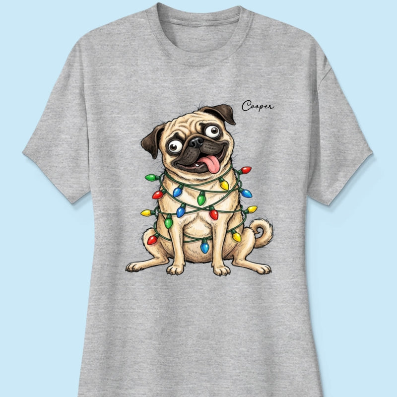 Custom Pet Portrait Quirky Silly Dog - Personalized Shirt - Funny Christmas Gift For Dog Lover
