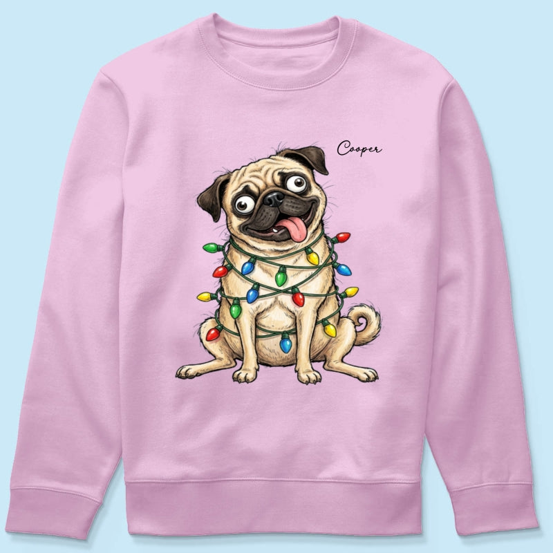 Custom Pet Portrait Quirky Silly Dog - Personalized Shirt - Funny Christmas Gift For Dog Lover