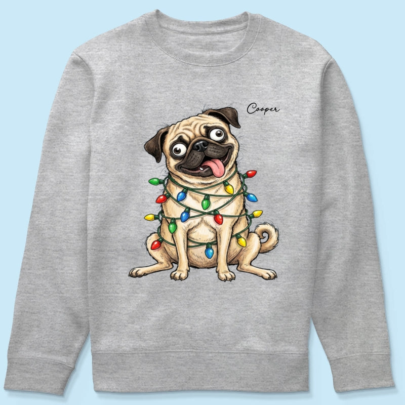 Custom Pet Portrait Quirky Silly Dog - Personalized Shirt - Funny Christmas Gift For Dog Lover