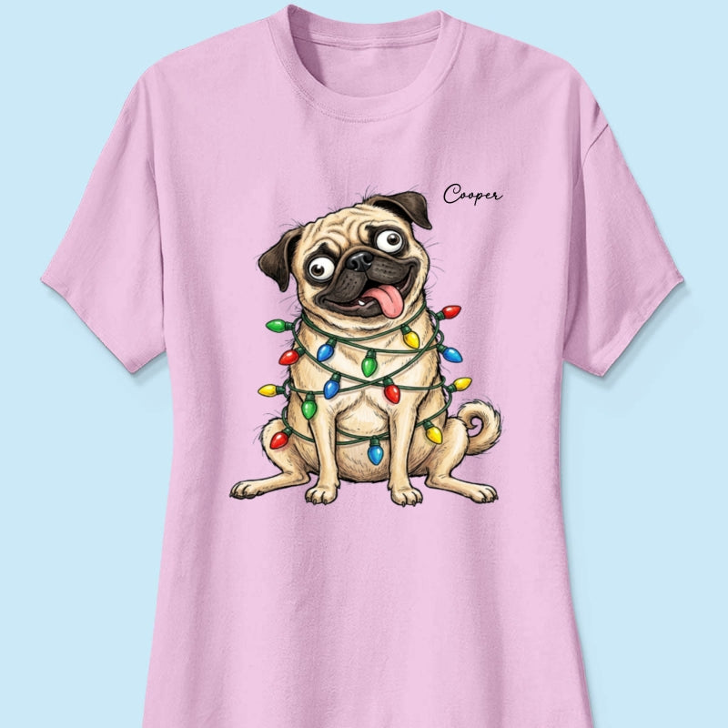 Custom Pet Portrait Quirky Silly Dog - Personalized Shirt - Funny Christmas Gift For Dog Lover
