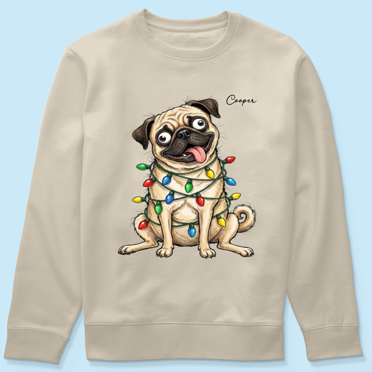 Custom Pet Portrait Quirky Silly Dog - Personalized Shirt - Funny Christmas Gift For Dog Lover