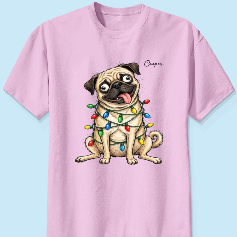 Custom Pet Portrait Quirky Silly Dog - Personalized Shirt - Funny Christmas Gift For Dog Lover
