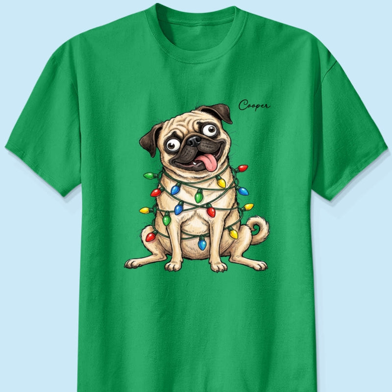 Custom Pet Portrait Quirky Silly Dog - Personalized Shirt - Funny Christmas Gift For Dog Lover