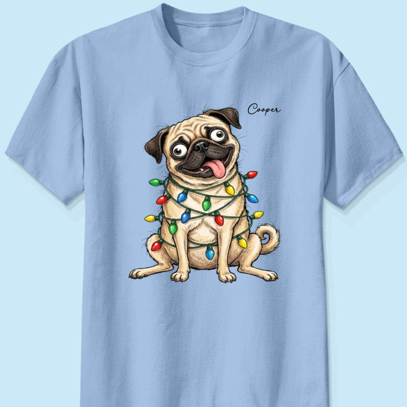 Custom Pet Portrait Quirky Silly Dog - Personalized Shirt - Funny Christmas Gift For Dog Lover
