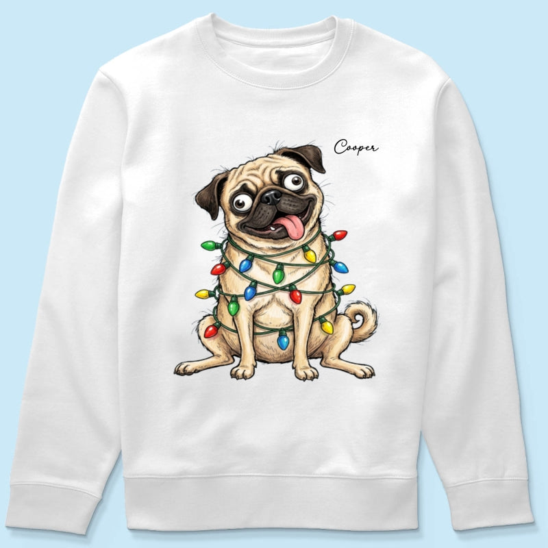 Custom Pet Portrait Quirky Silly Dog - Personalized Shirt - Funny Christmas Gift For Dog Lover