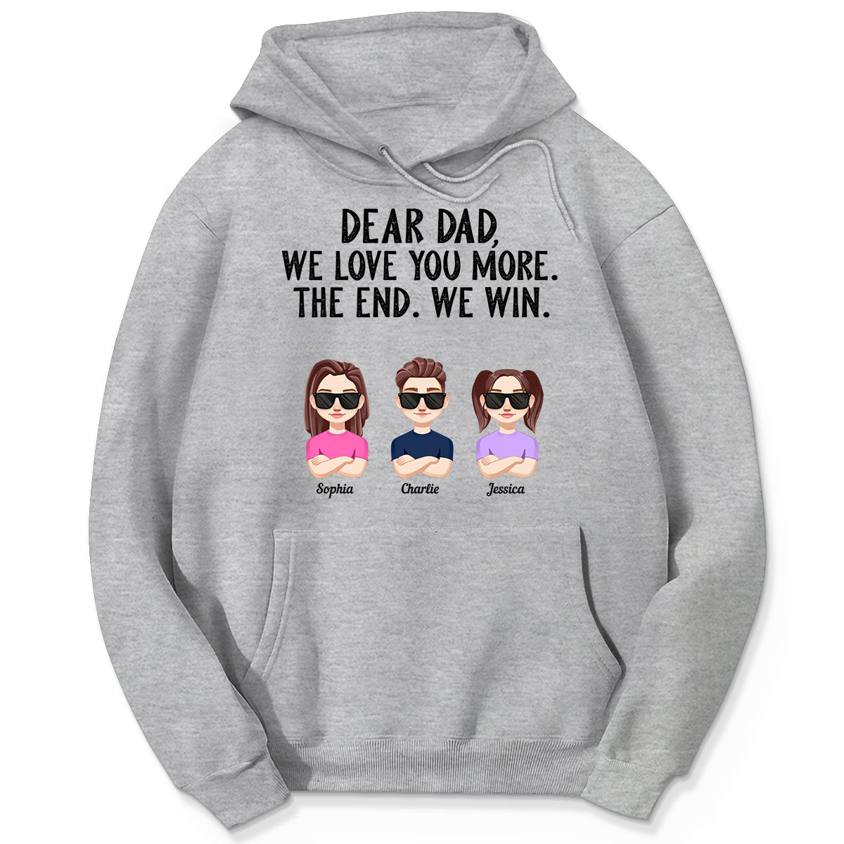 Dear Dad We Love You More Vector Kids Funny Father‘s Day Gift Personalized Shirt