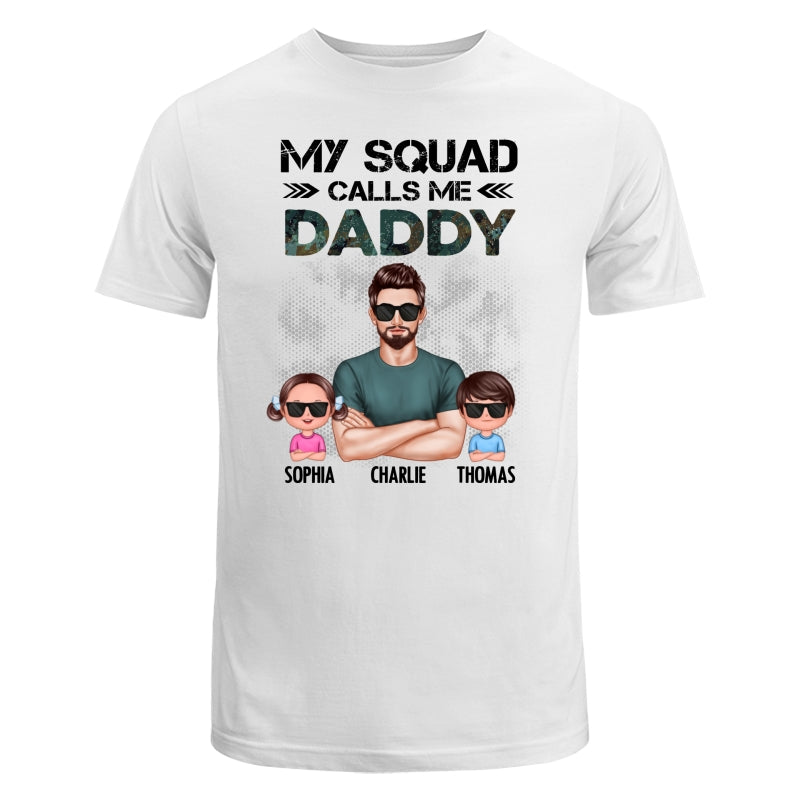 My Squad Calls Me Dad Grandpa Cool Man & Doll Kids Personalized Shirt