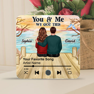 Couple Sitting Together Personalized Music Fridge Magnet, Heartfelt 2025  Gift For Couple, For Him, For Her, Boyfriend, Girlfriend, Husband, Wife