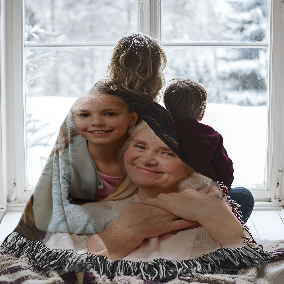 Custom Photo Unique Gift For Family Friends Personalized Tapestry Woven Blanket