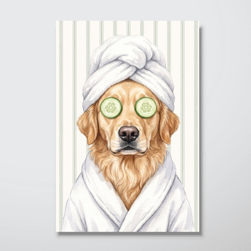 Custom Bathroom Pet Portrait From Photo - Personalized Poster - Funny Bathroom Decor For Pet Lovers