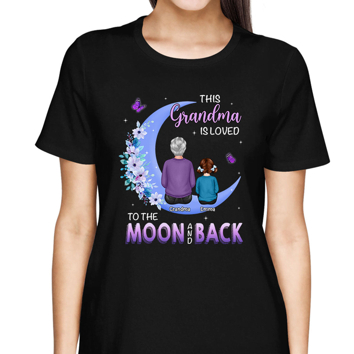 Grandma Is Loved To The Moon Personalized Shirt