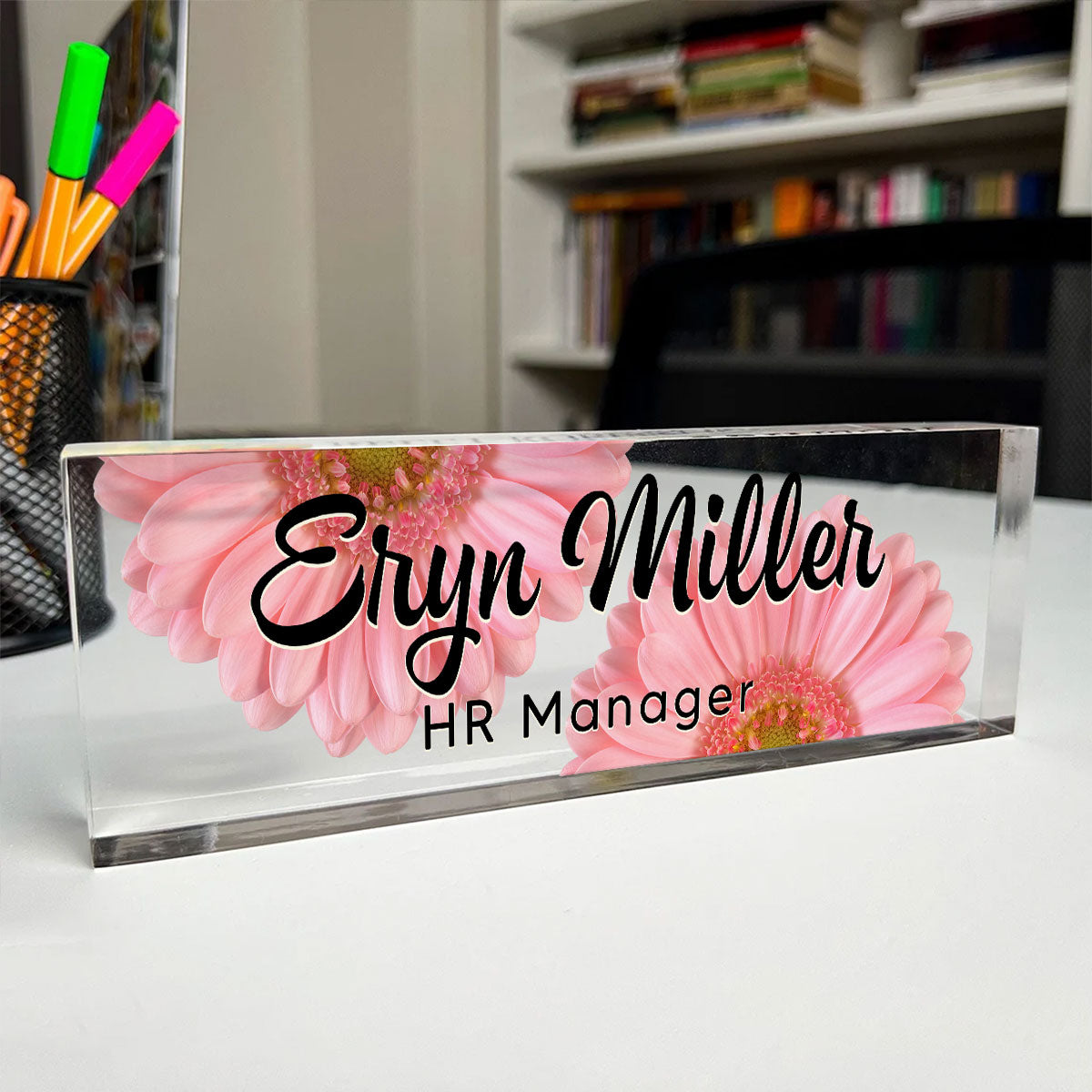 Personalized Office Acrylic Desk Name Plate, Office Desk Decor, Gift For Colleagues, Coworkers, Boss