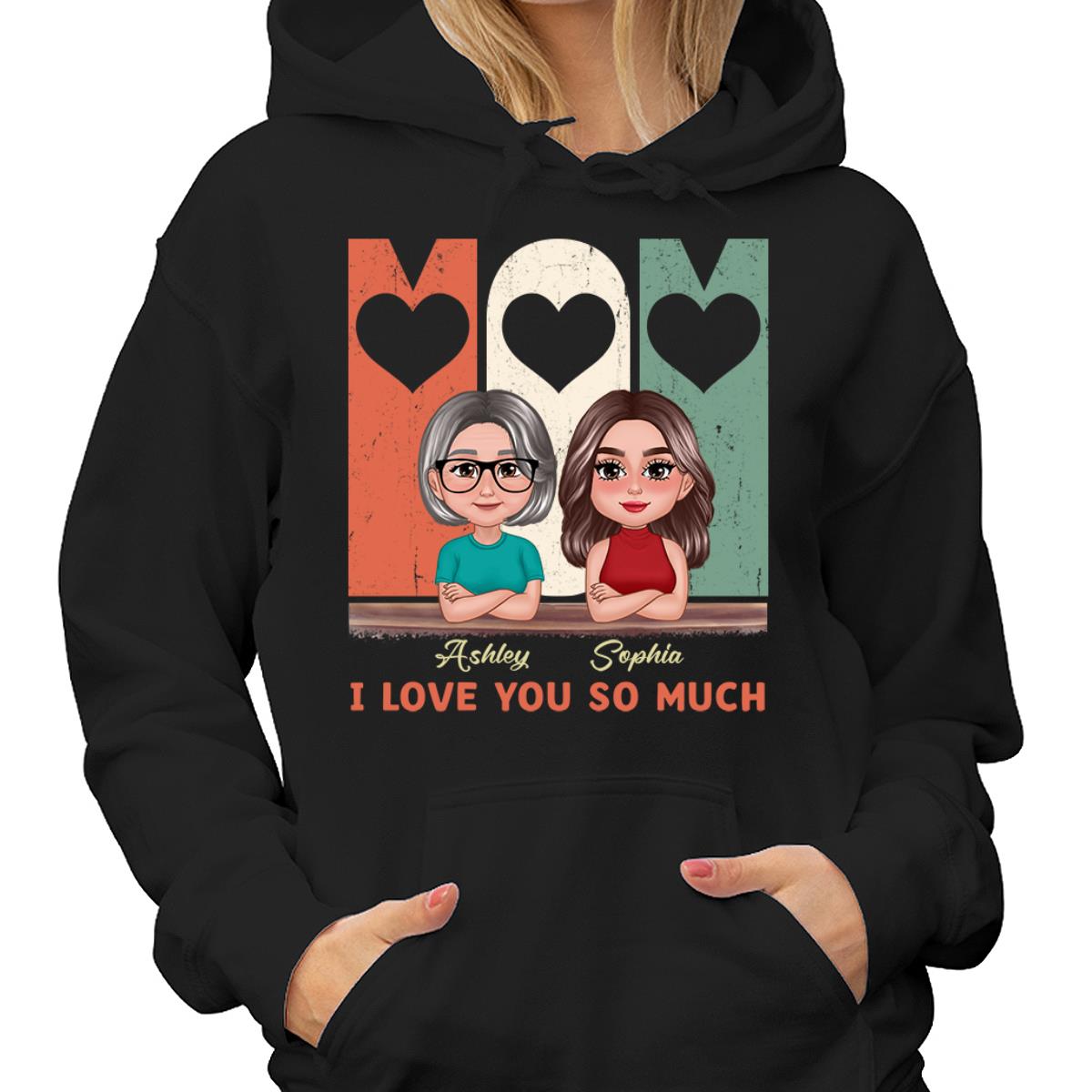 Pretty Doll Mom Daughters Retro Personalized Shirt