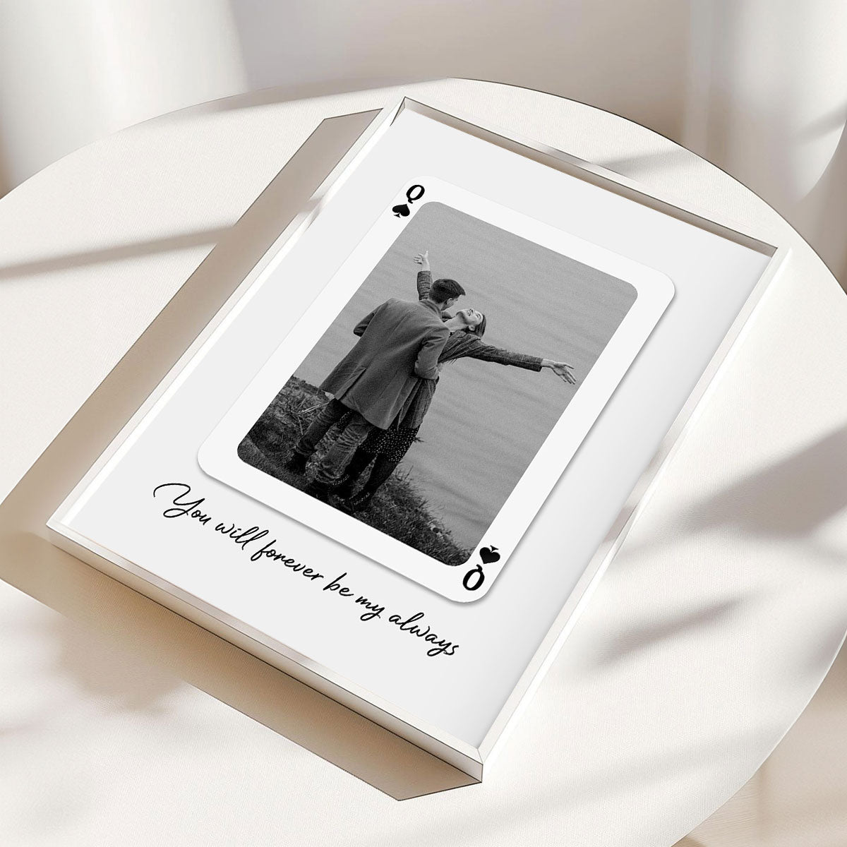 Custom Playing Cards Photo Print,  Gift For Her Personalized Wall Art, Unique Couples Gift, Romantic Gift