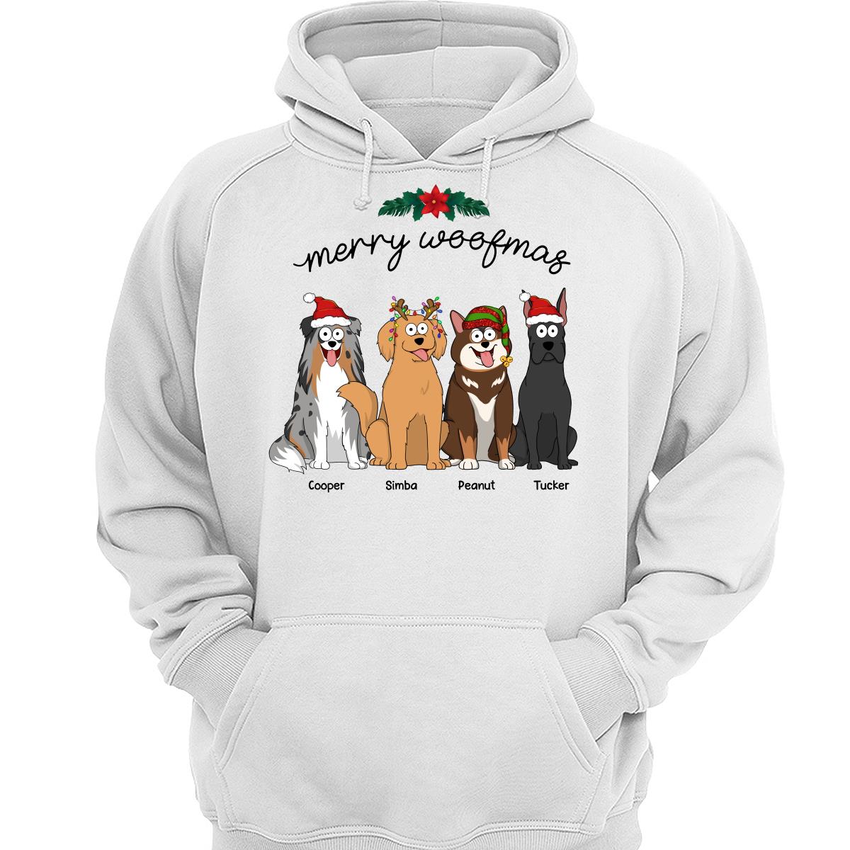 Happy Howlidays Merry Woofmas Cartoon Dogs Gift For Dog Lover Personalized Shirt
