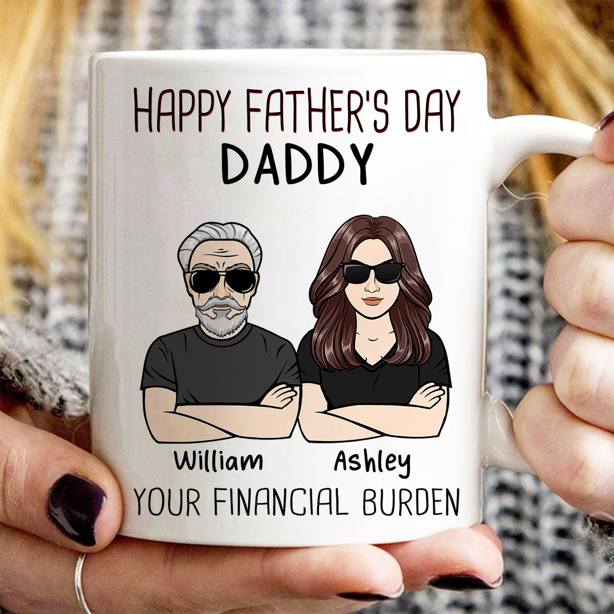 Happy Father‘s Day From Financial Burden Gift For Dad Personalized Mug