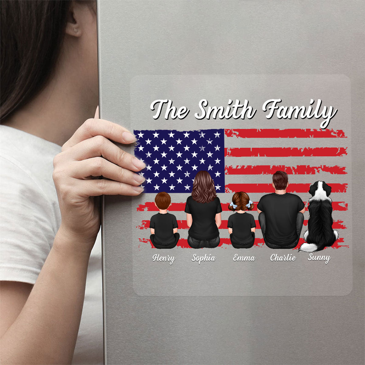 American Family Decor On Car Fridge Window Personalized Decal