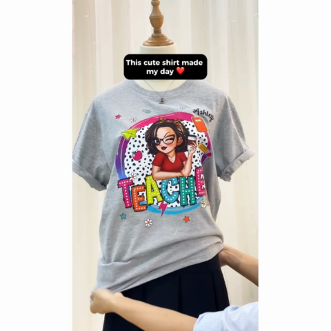 Teacher Personalized Summer Vibe Shirt, Back To School, Teacher Appreciation, Teacher Gift