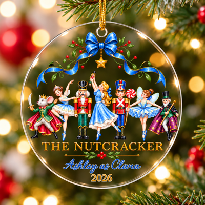 The Nutcracker Custom Name And Character - Personalized Acrylic Ornament - Christmas Gift For Ballet Dancers, Girls, Kids