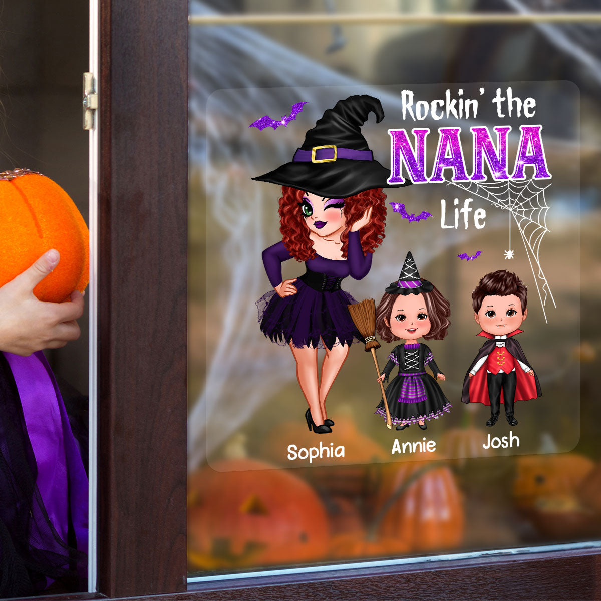 Pretty Woman Halloween Rockin' The Grandma Mom Auntie Life Personalized Decal, Halloween Decoration