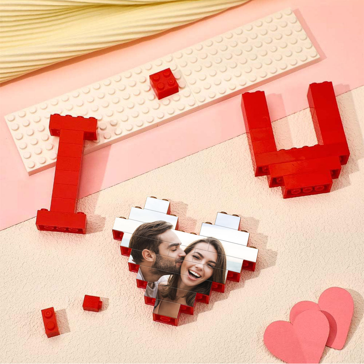 Personalized Building Blocks Puzzle, Custom Photo Puzzle, I Love You Block Puzzle, Gift for Him, Gift for Her